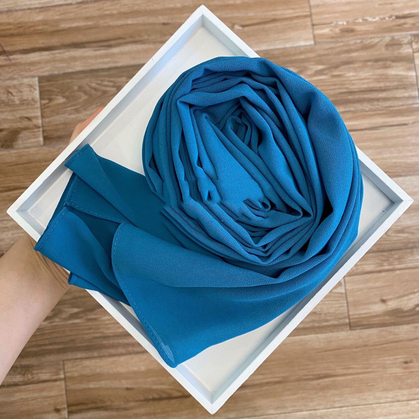 Solid Pearl Chiffon Women’s Fashion Scarf