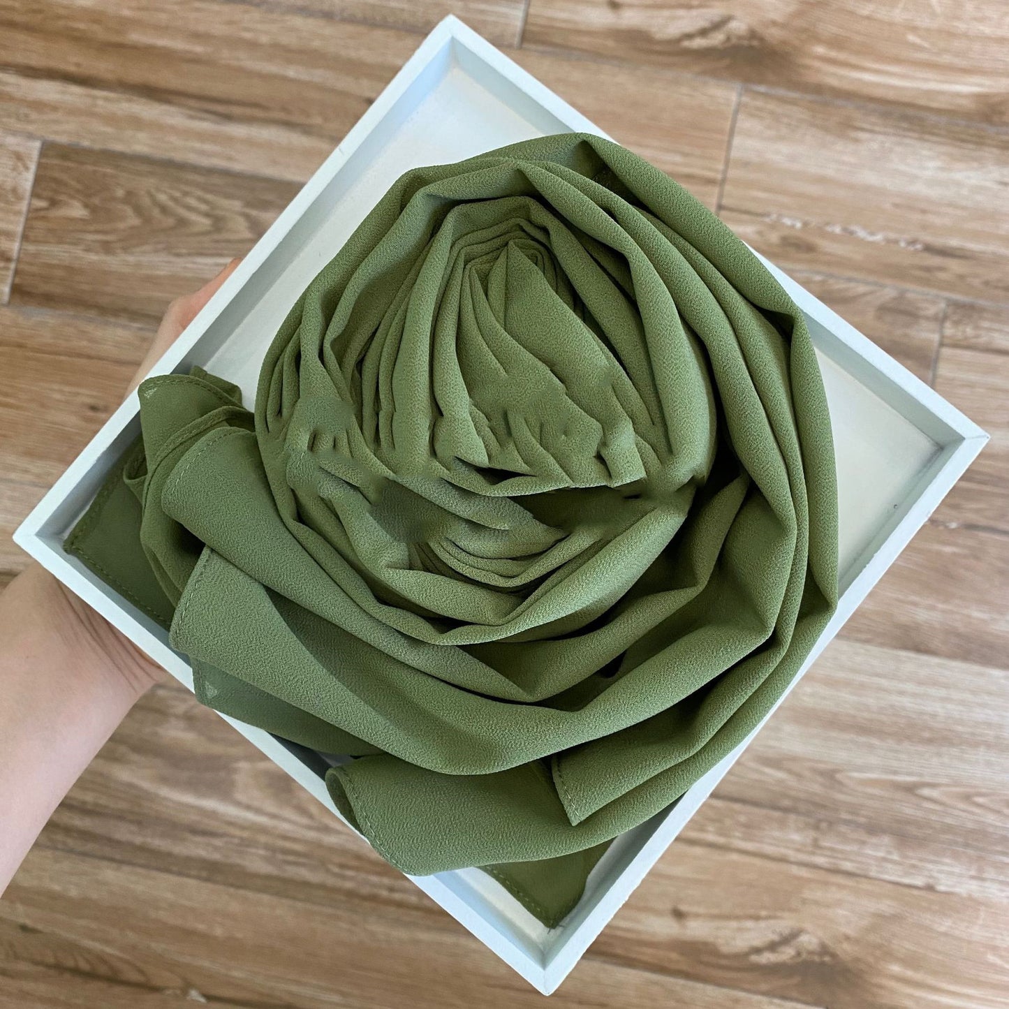 Solid Pearl Chiffon Women’s Fashion Scarf