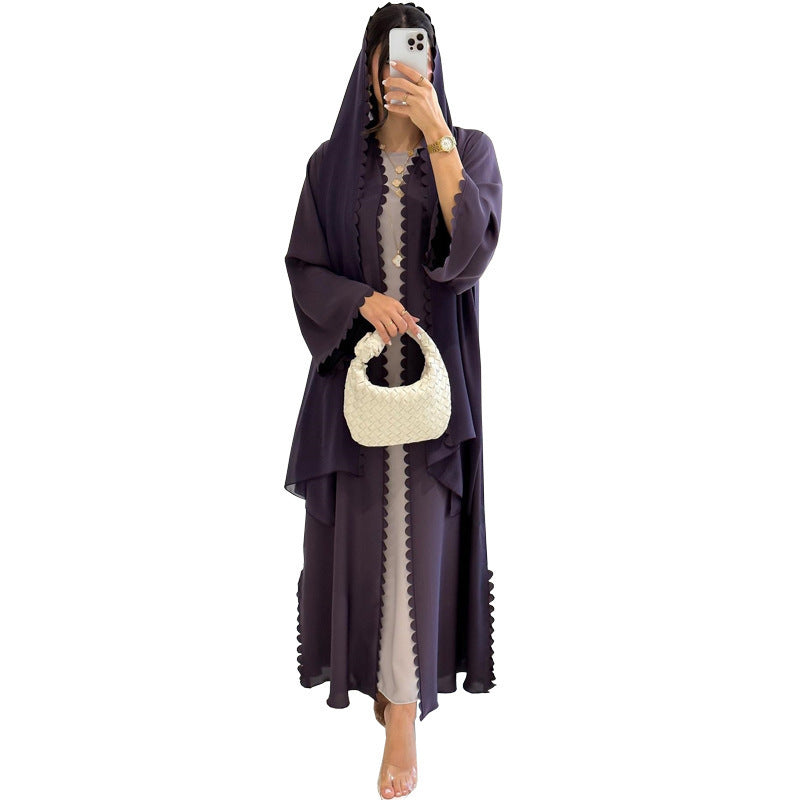 Cardigan with Scarf Dubai Two-Piece Women Set