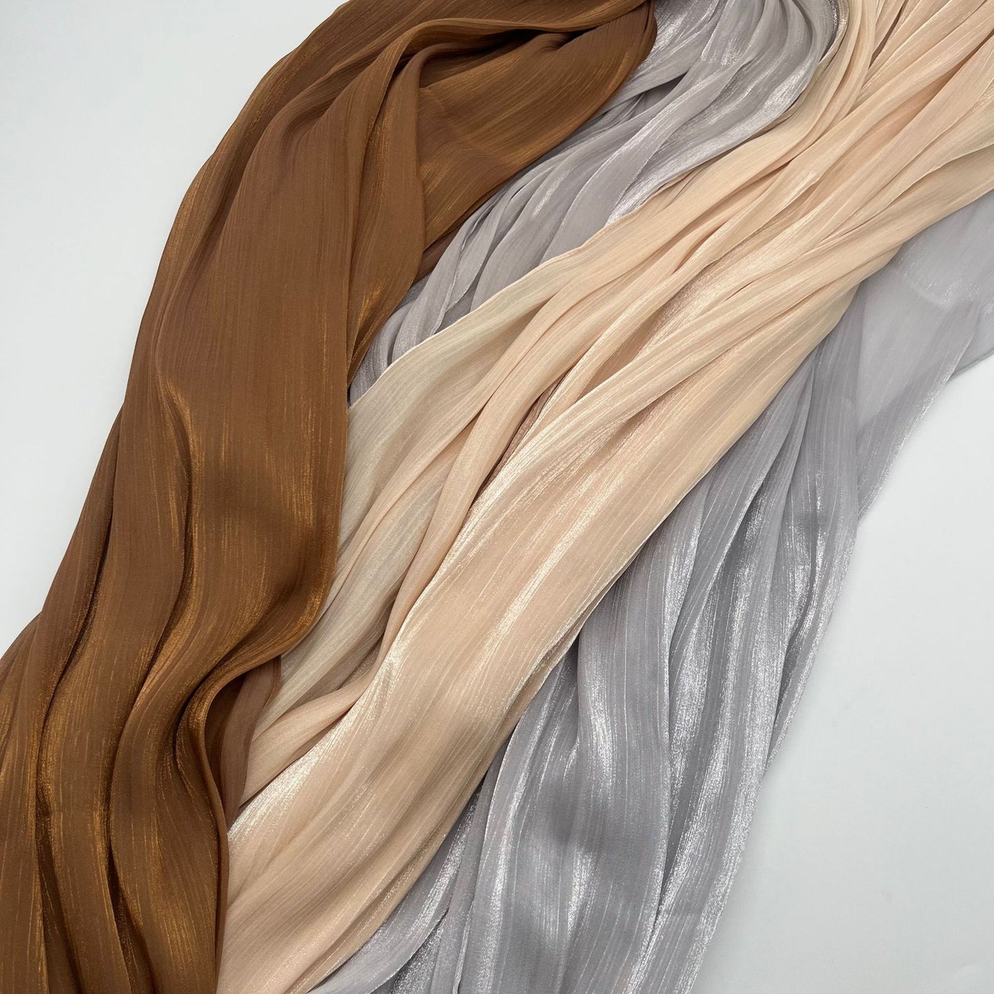 Shiny Satin Fashion Scarf Elegant Malay Style