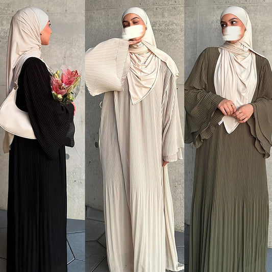 Chiffon Pleated Pullover Dress Dubai