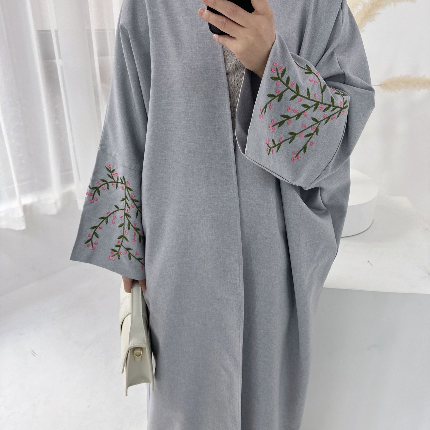 Flower Embroidered Cardigan Dress Dubai