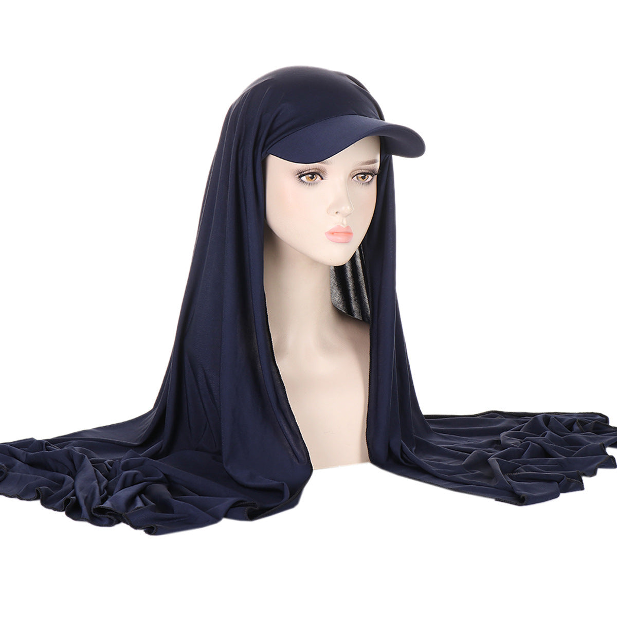 Solid Color Scarf Hat Pullover Women Middle East