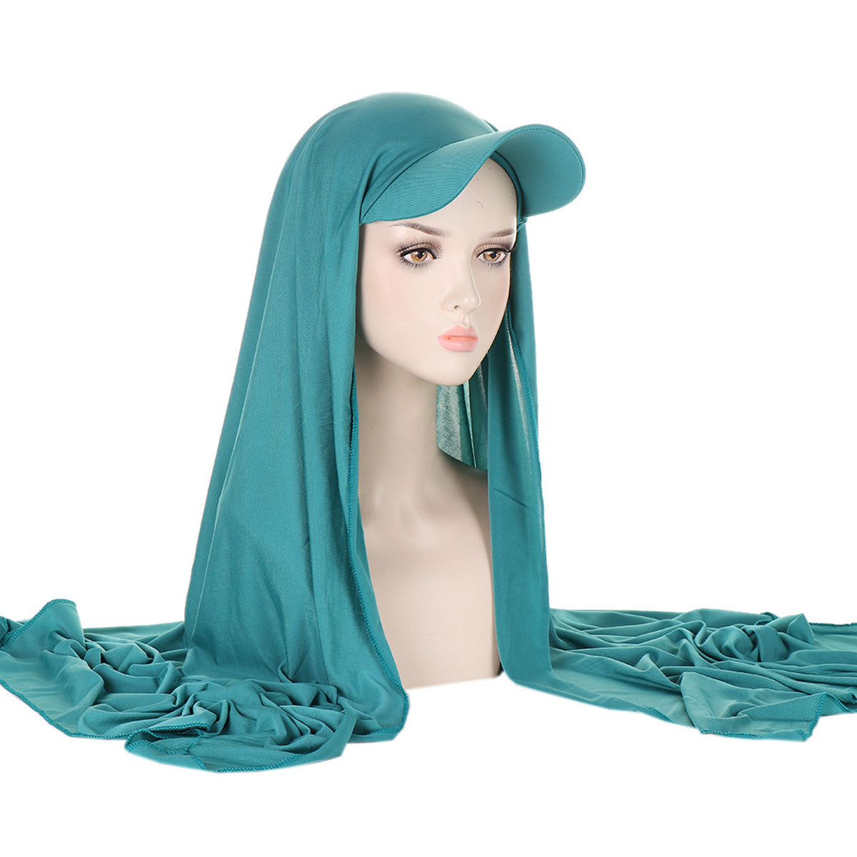 Solid Color Scarf Hat Pullover Women Middle East