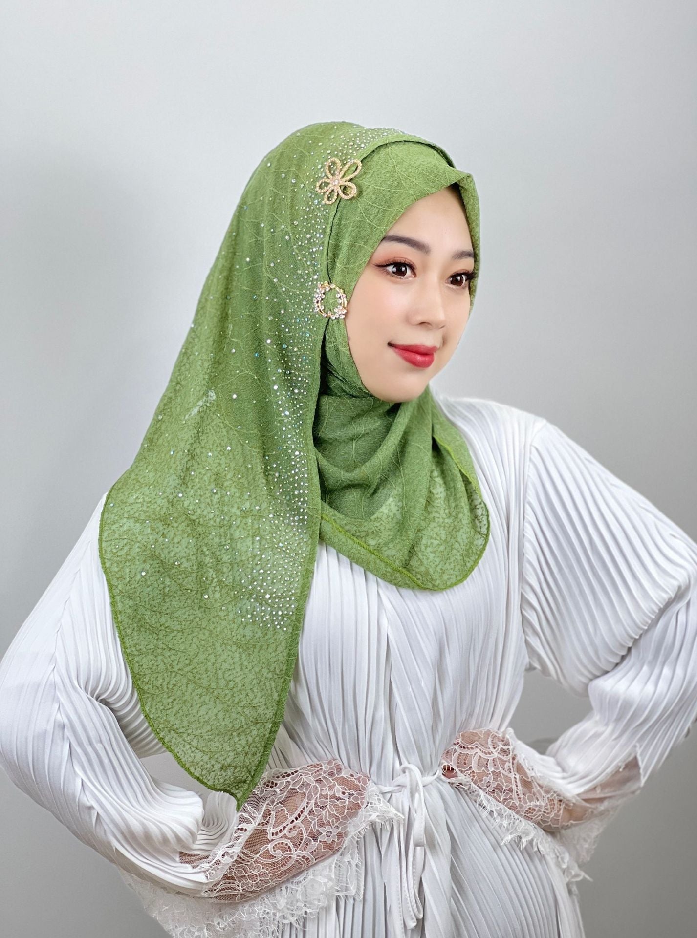 Light Diamond Women’s Baotou Fashion Scarf