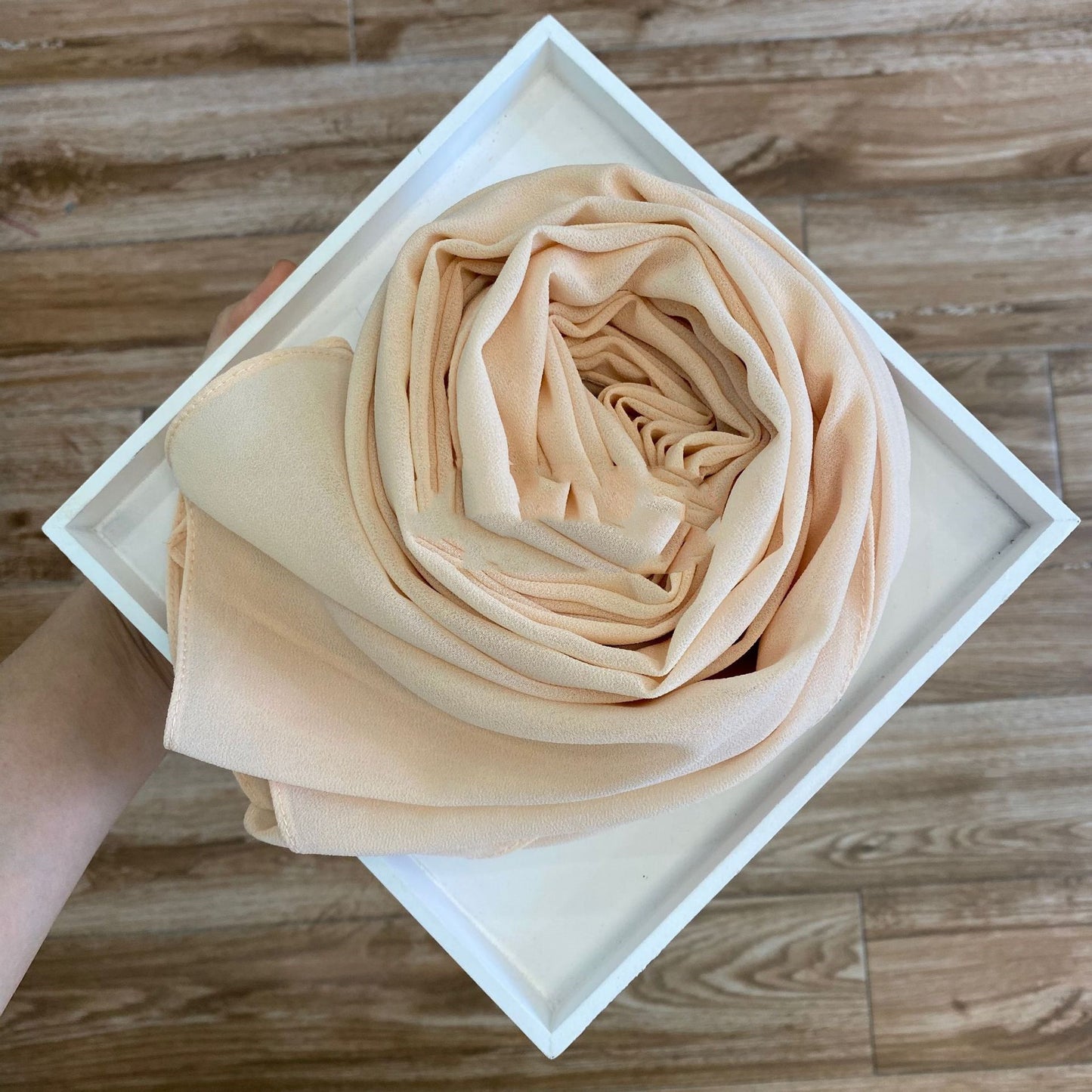 Solid Pearl Chiffon Women’s Fashion Scarf