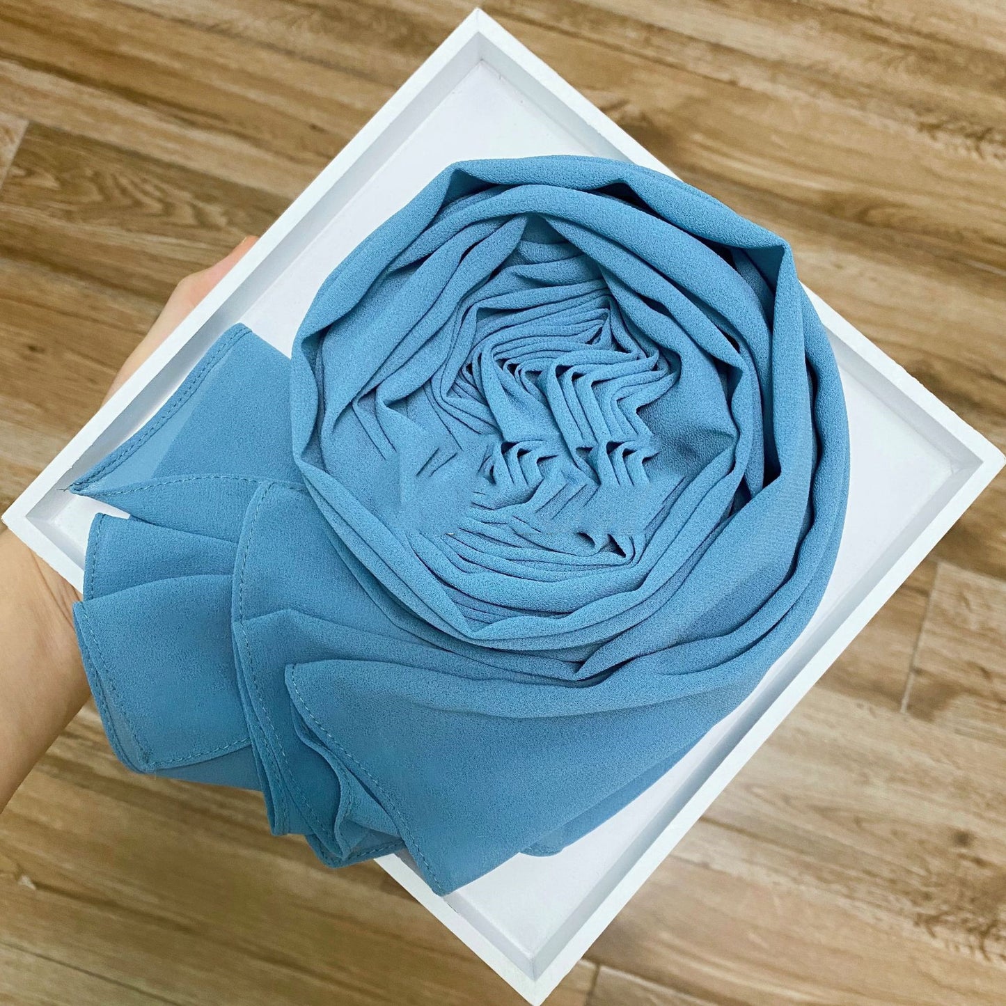 Solid Pearl Chiffon Women’s Fashion Scarf
