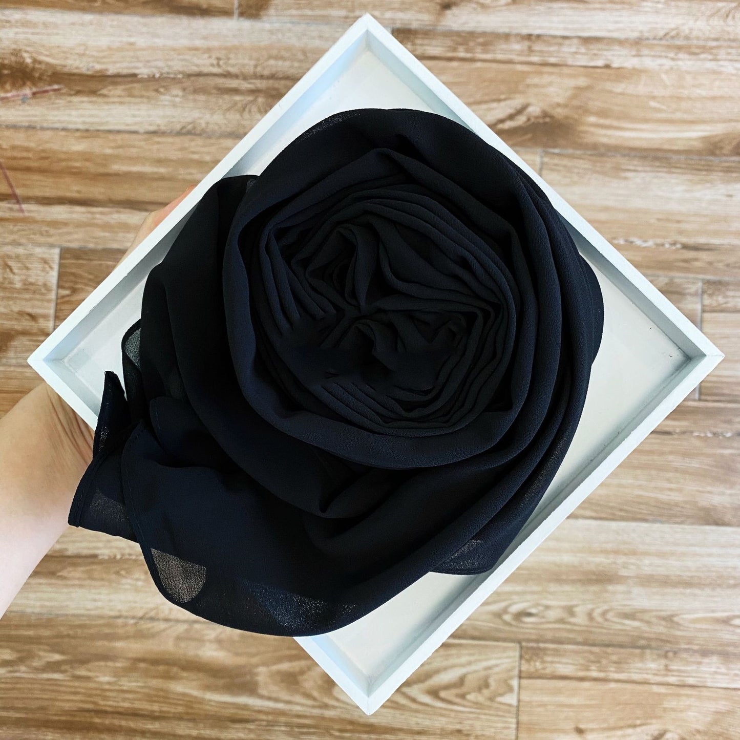 Solid Pearl Chiffon Women’s Fashion Scarf