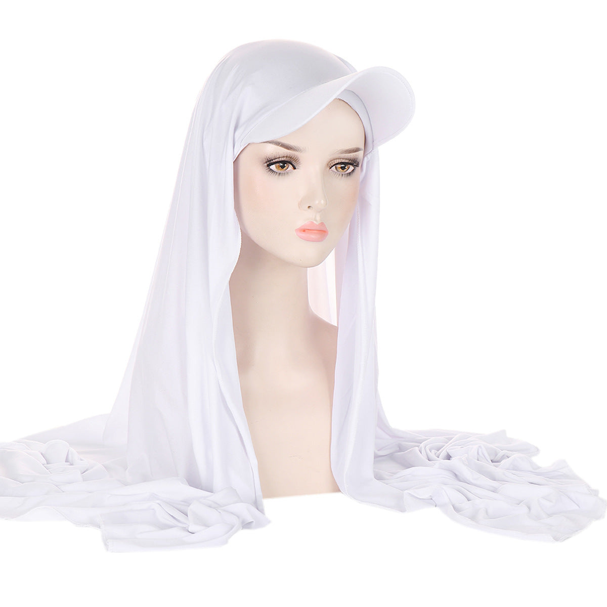 Solid Color Scarf Hat Pullover Women Middle East