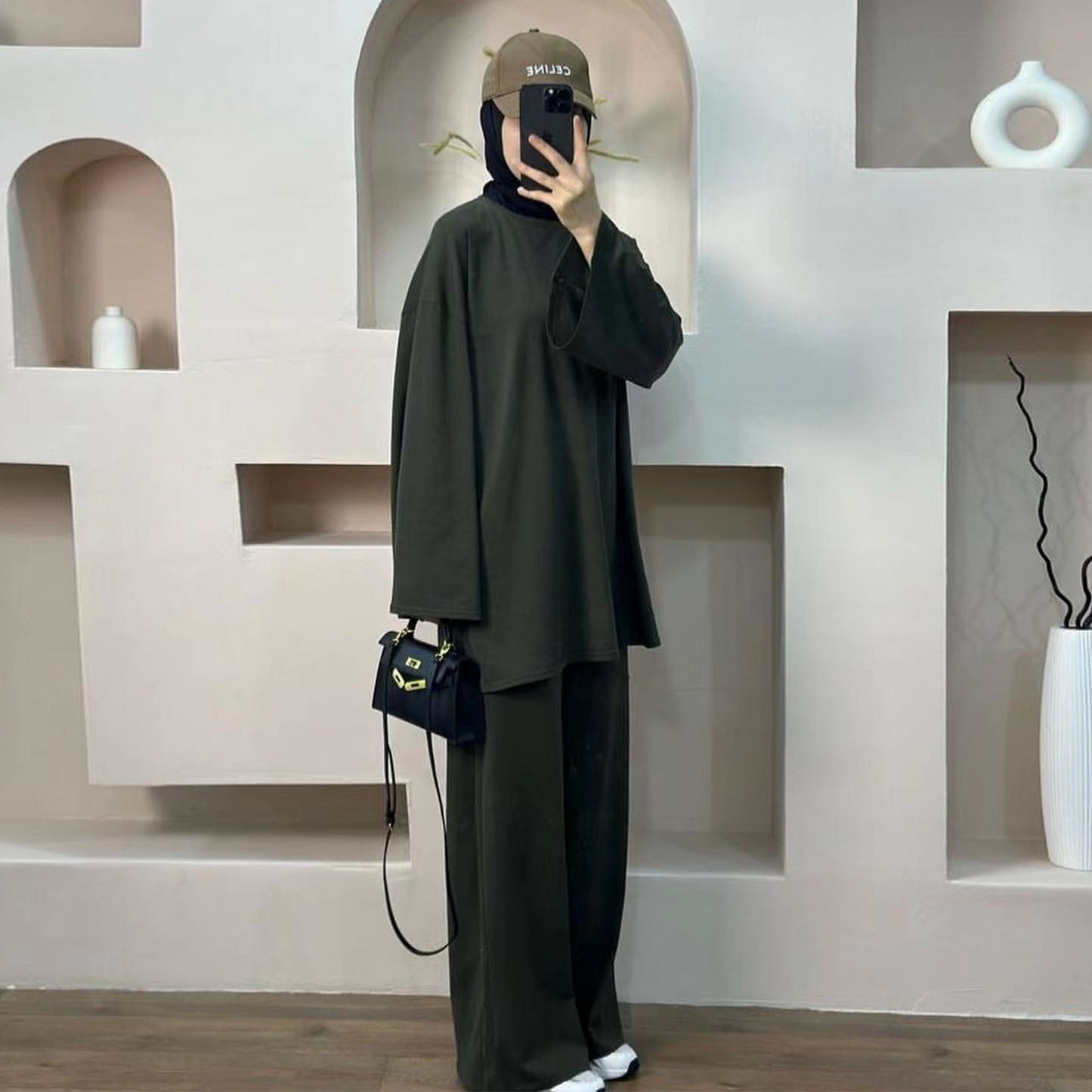 Loose Two-Piece Elegant Dubai Suit for Women