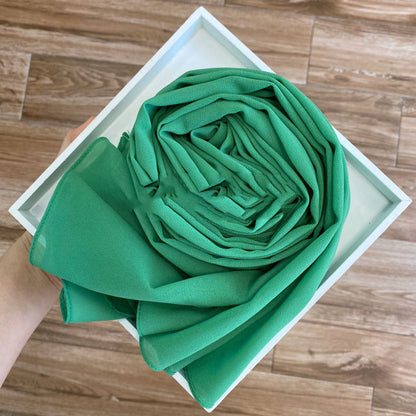 Solid Pearl Chiffon Women’s Fashion Scarf