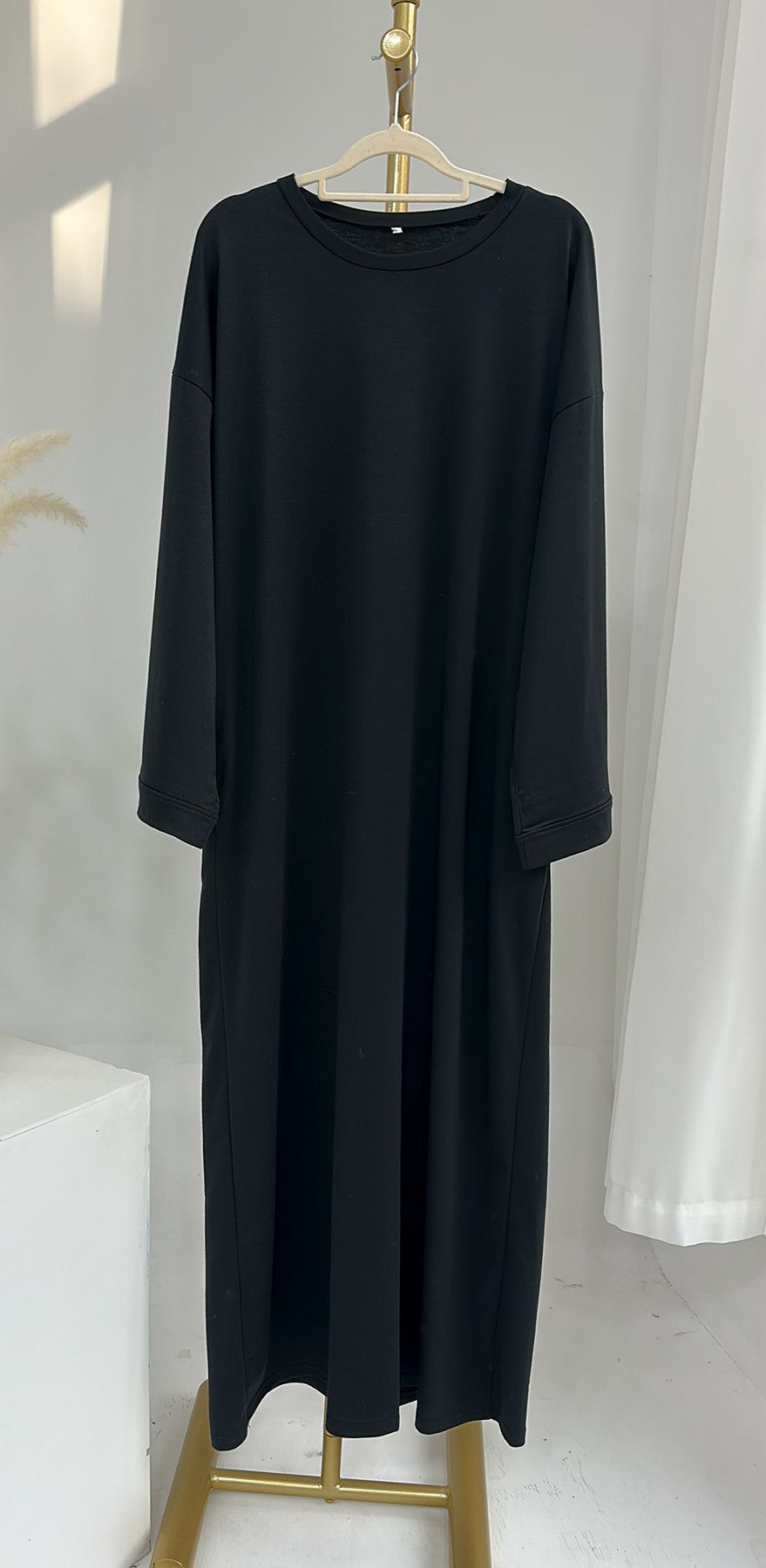 Solid Color Hoodie Dress Dubai Fashion Wear