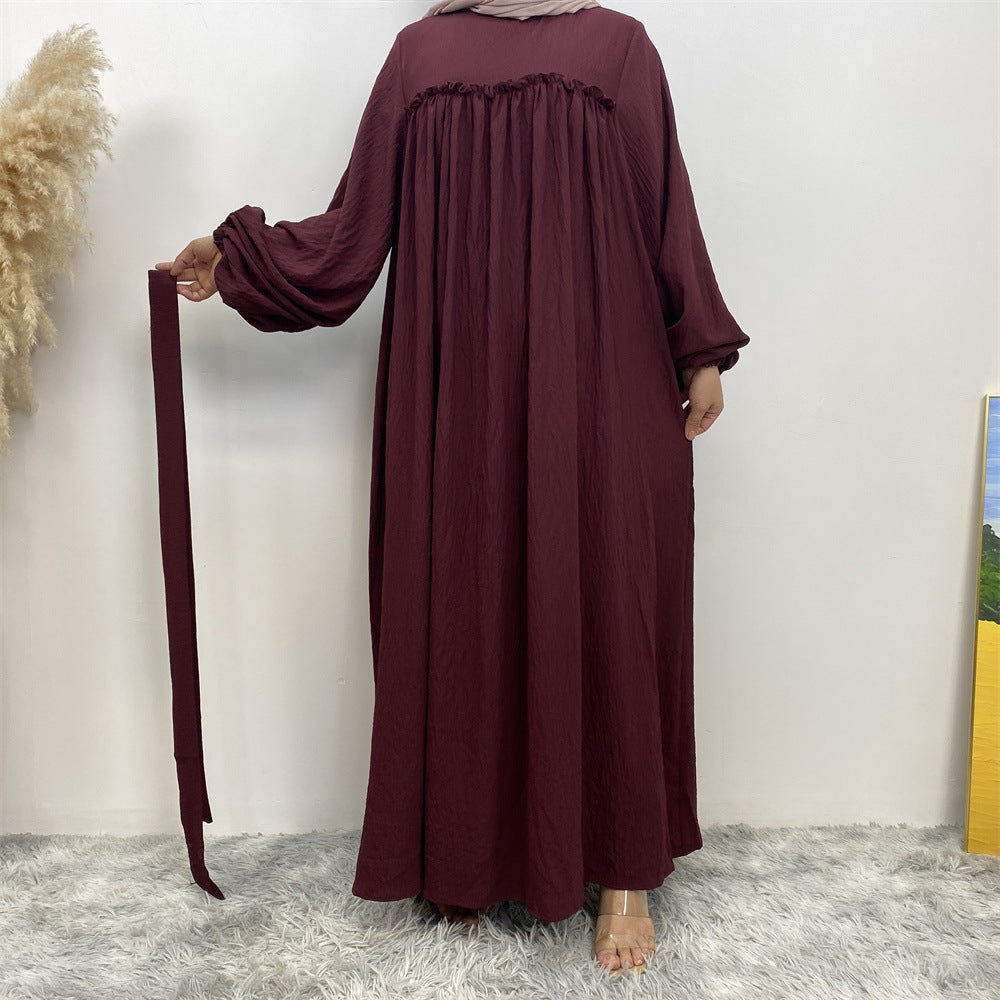 Loose Sleeve Side Pocket Long Dress Dubai