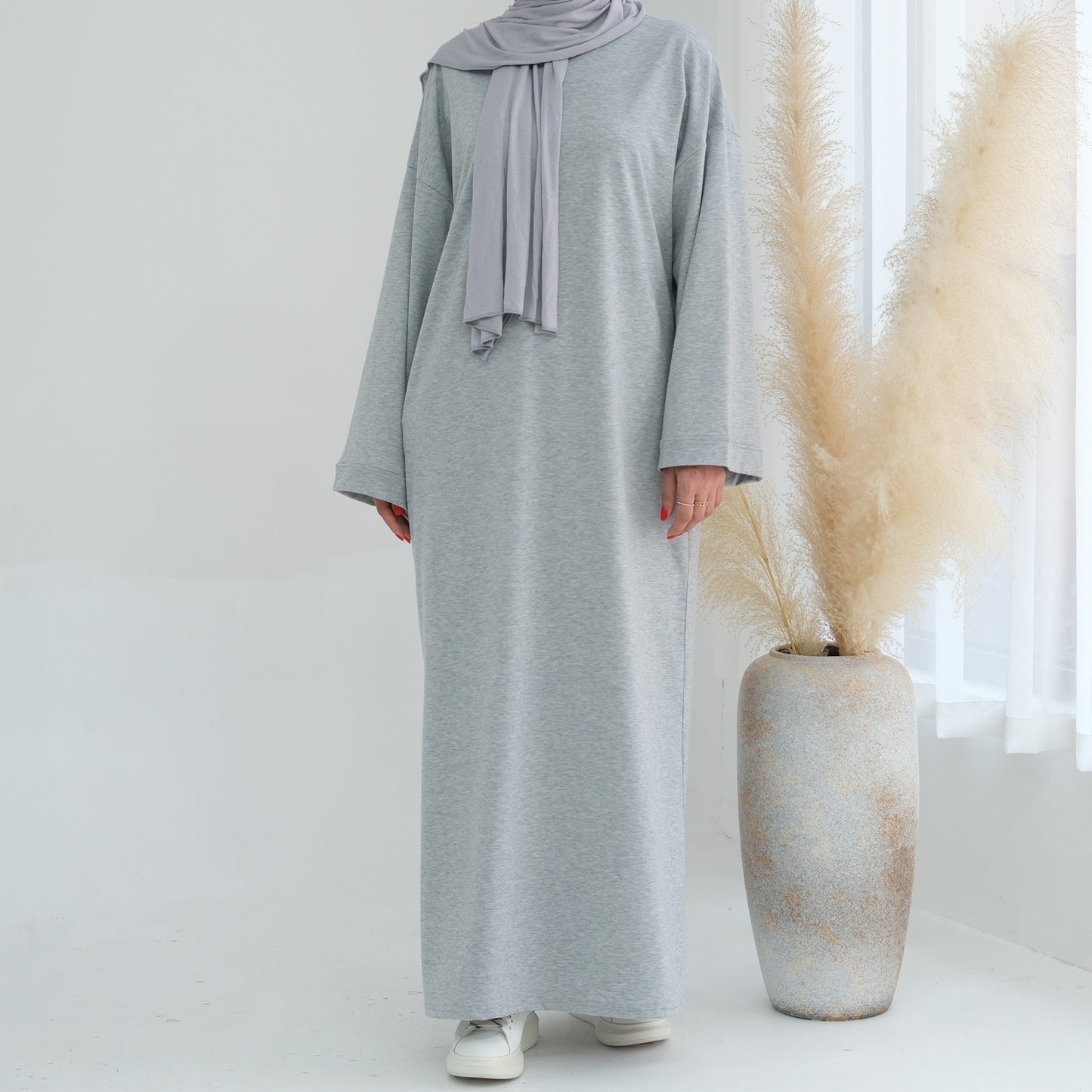 Solid Color Hoodie Dress Dubai Fashion Wear