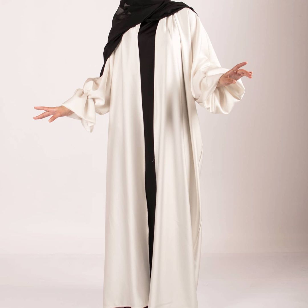 Puff Sleeve Elegant Cardigan Dress Dubai
