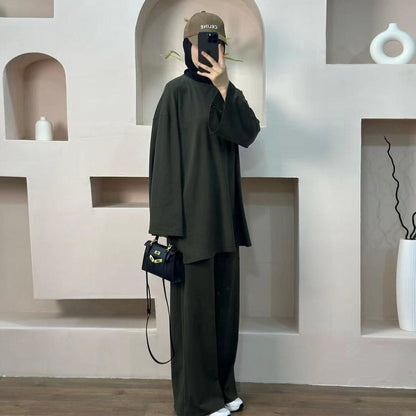 Loose Two-Piece Elegant Dubai Suit for Women
