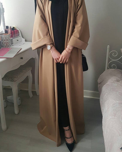 Pure Color Spot Middle East Cardigan Robe
