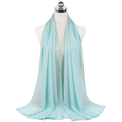 Pearl Chiffon Monochrome Women Scarf