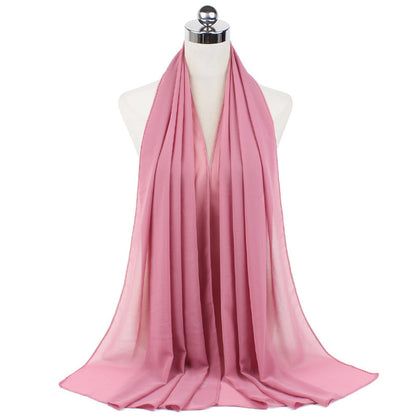 Pearl Chiffon Monochrome Women Scarf