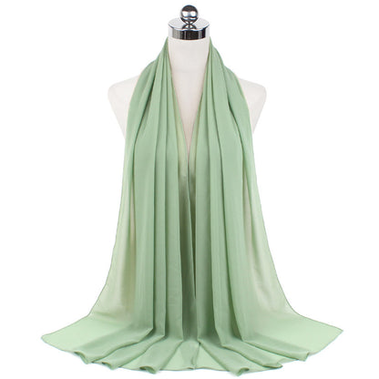 Pearl Chiffon Monochrome Women Scarf