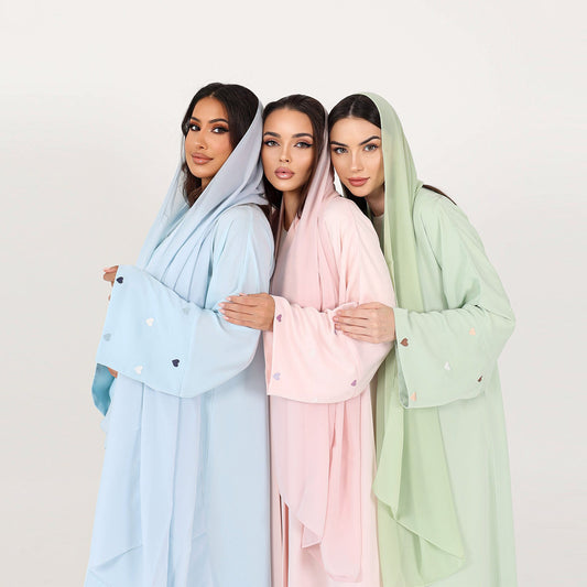 Love Embroidered Cardigan Robe Dress Dubai