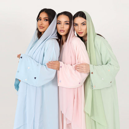 Love Embroidered Cardigan Robe Dress Dubai