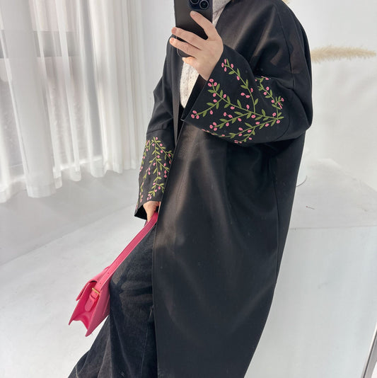 Flower Embroidered Cardigan Dress Dubai