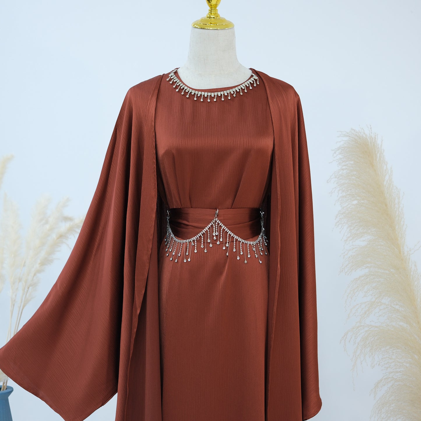 Crystal Chain Dubai Two-Piece Suit for Women