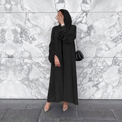 Sun Middle East Stitching Sleeved Cardigan Robe