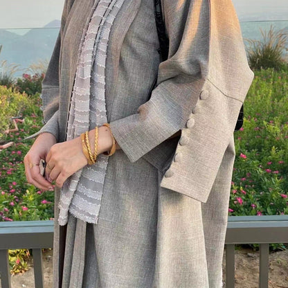 Plus Size Elegant Dubai Cardigan Robe for Women