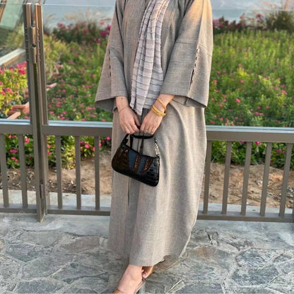 Plus Size Elegant Dubai Cardigan Robe for Women