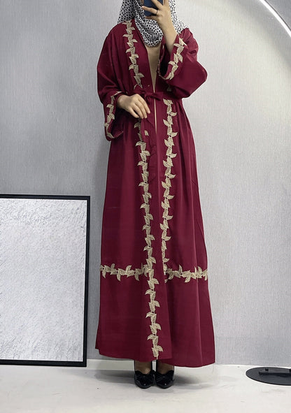 Embroidered Lace Long Dress Robe For Women