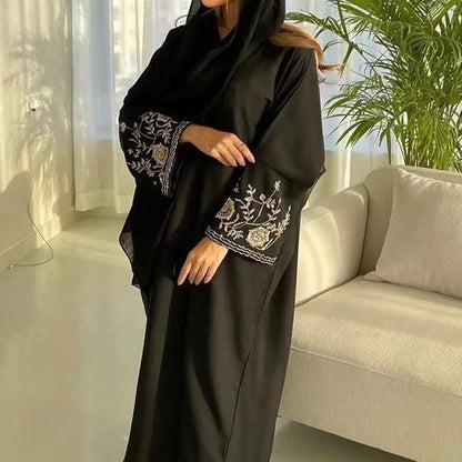 Embroidered Loose Cardigan Robe Dubai Style