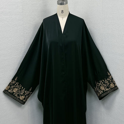 Embroidered Loose Cardigan Robe Dubai Style