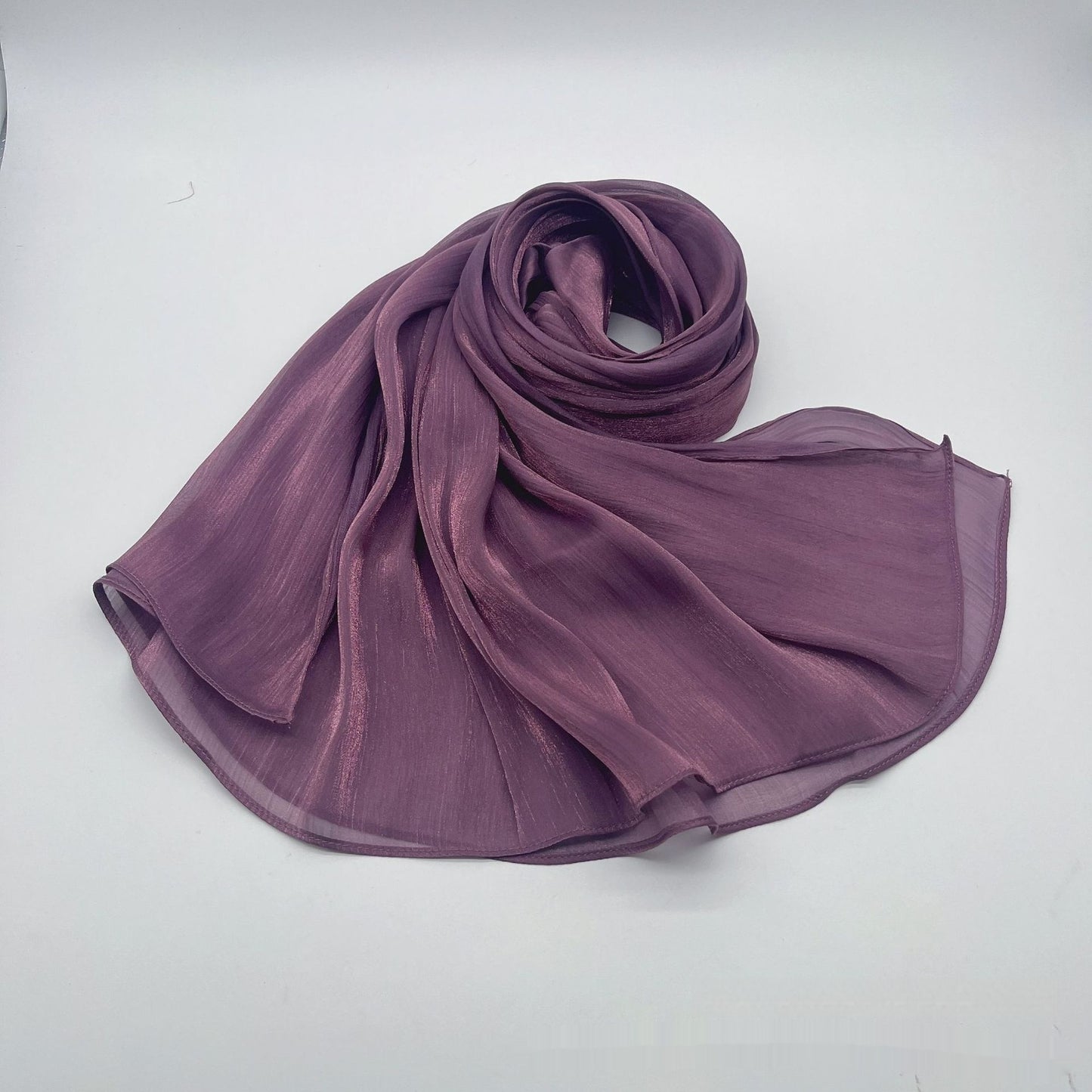 Shiny Satin Fashion Scarf Elegant Malay Style