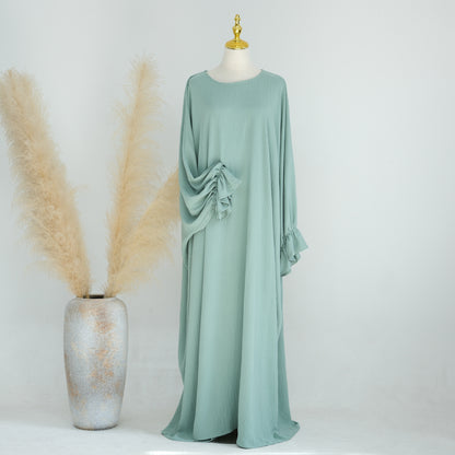 Solid Color Dubai Dress Long Middle East Wear