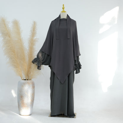Solid Color Dubai Dress Long Middle East Wear
