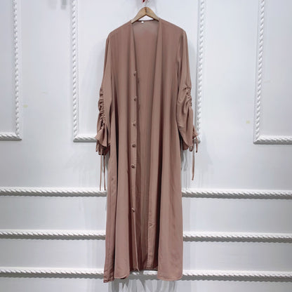 Sun Middle East Stitching Sleeved Cardigan Robe