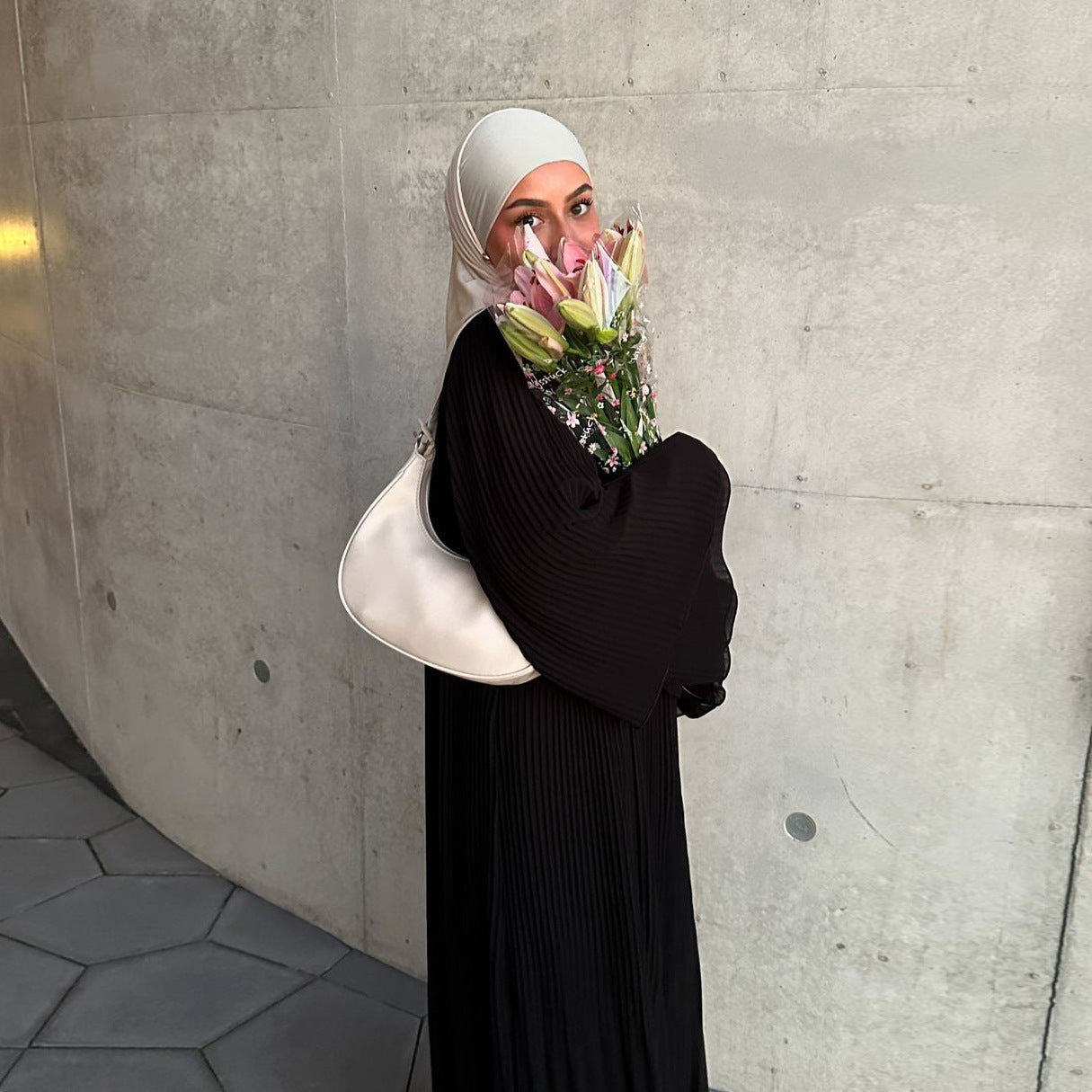 Chiffon Pleated Pullover Dress Dubai