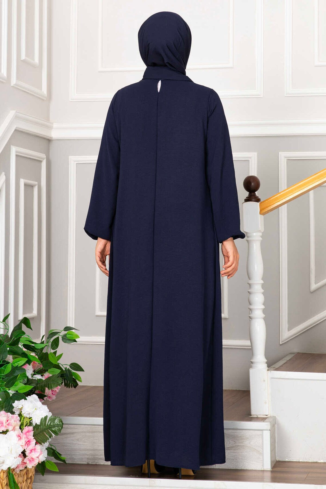 Wrinkle Style Modest Women Dress Dubai