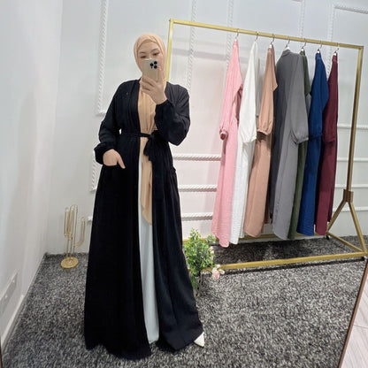 Lace-Up Cardigan Summer Elegant Dubai Dress