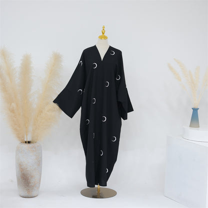 Moon Embroidery Cardigan Dress Dubai