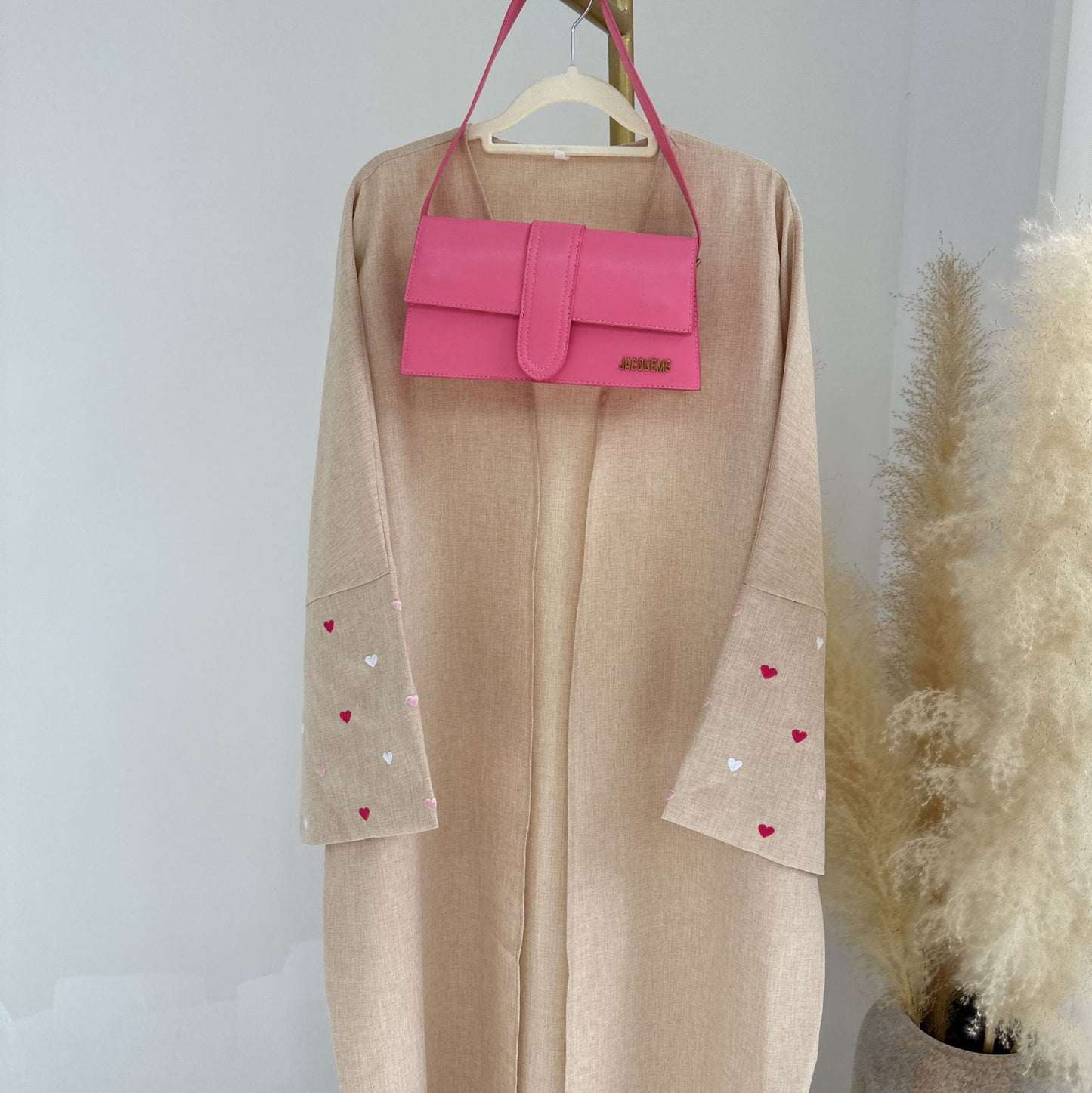 Elegant Dubai Embroidered Cardigan Robe Wear