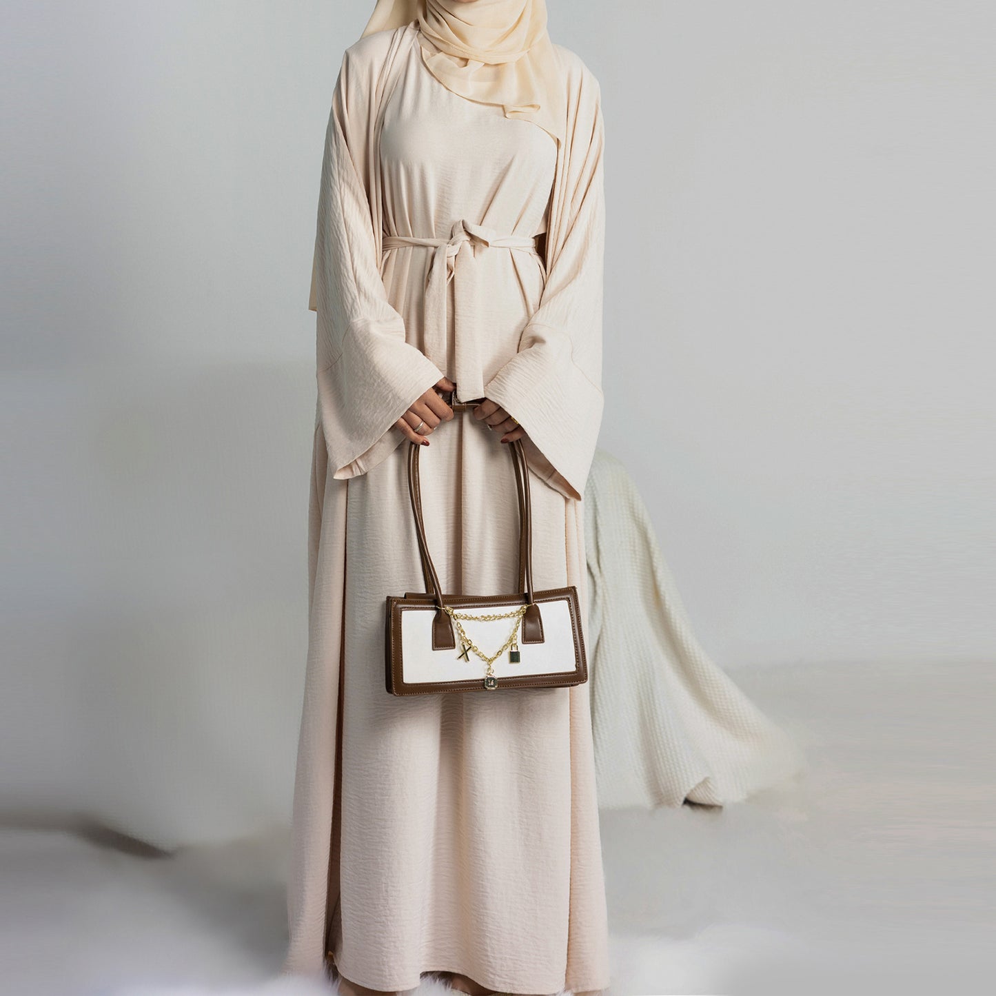 Two-Piece Tie Robe Set in Dubai Modest Wear
