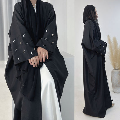 Saudi Embroidered Cardigan Robe Dubai Style