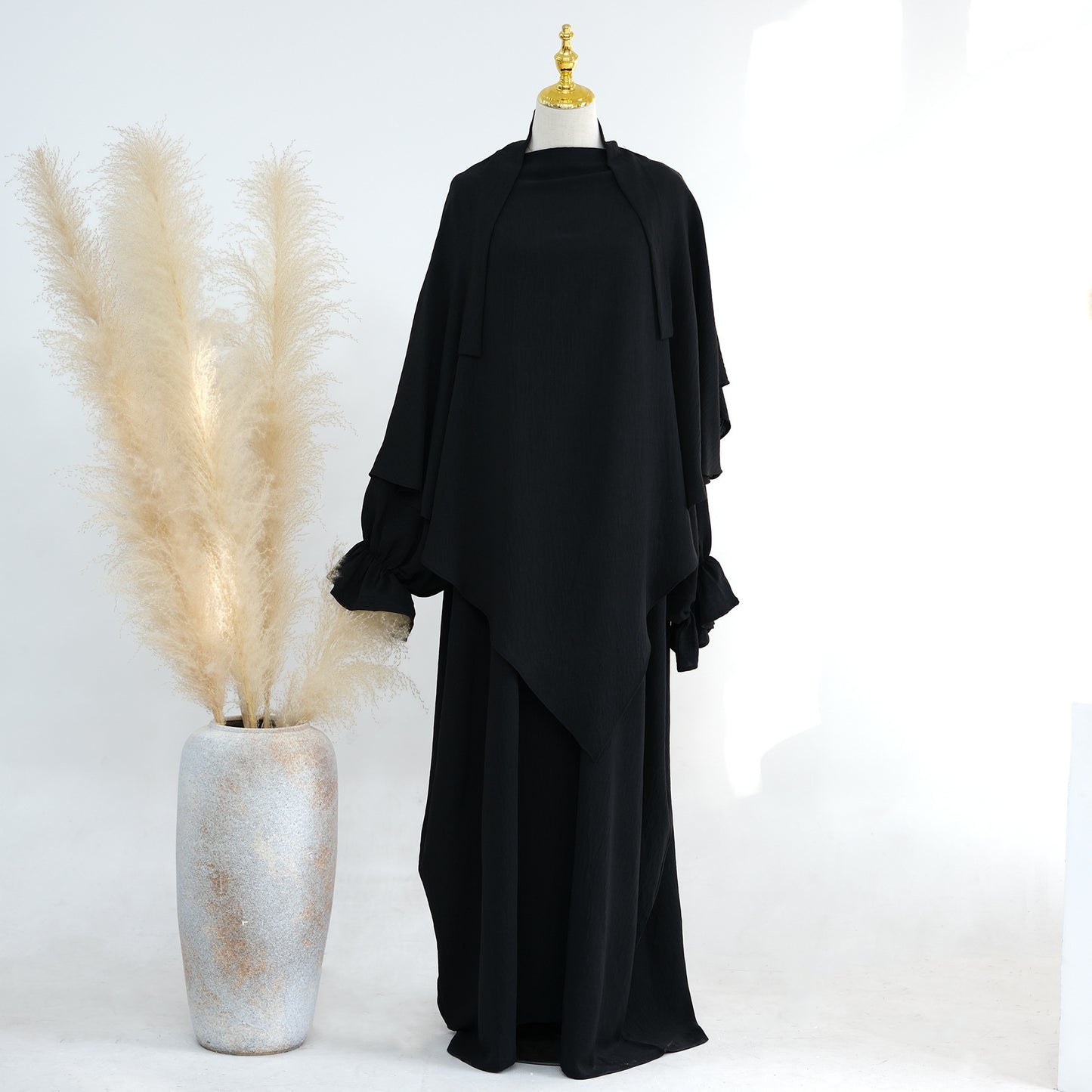 Solid Color Dubai Dress Long Middle East Wear