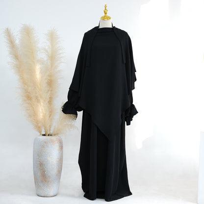 Solid Color Dubai Dress Long Middle East Wear