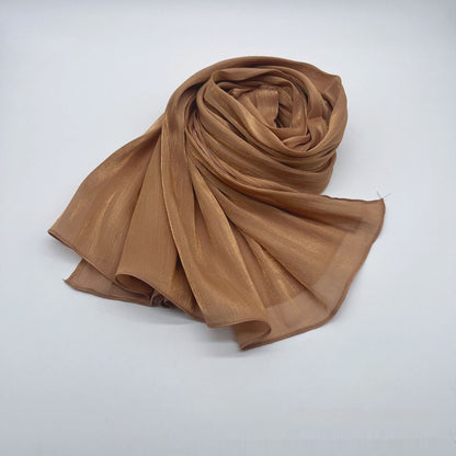 Shiny Satin Fashion Scarf Elegant Malay Style