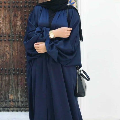 Puff Sleeve Elegant Cardigan Dress Dubai