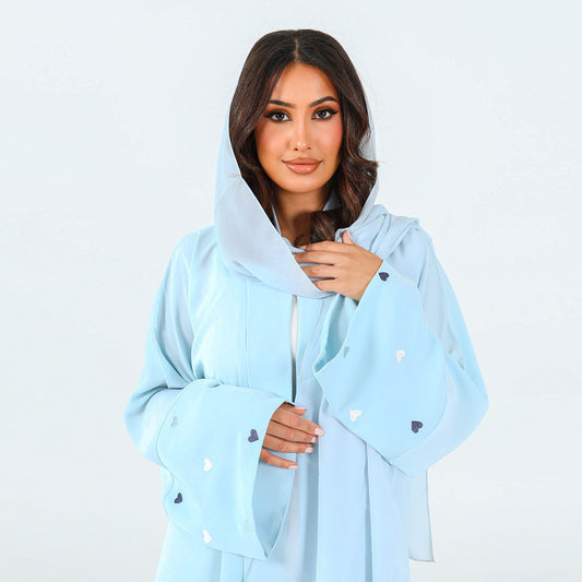 Love Embroidered Cardigan Robe Dress Dubai